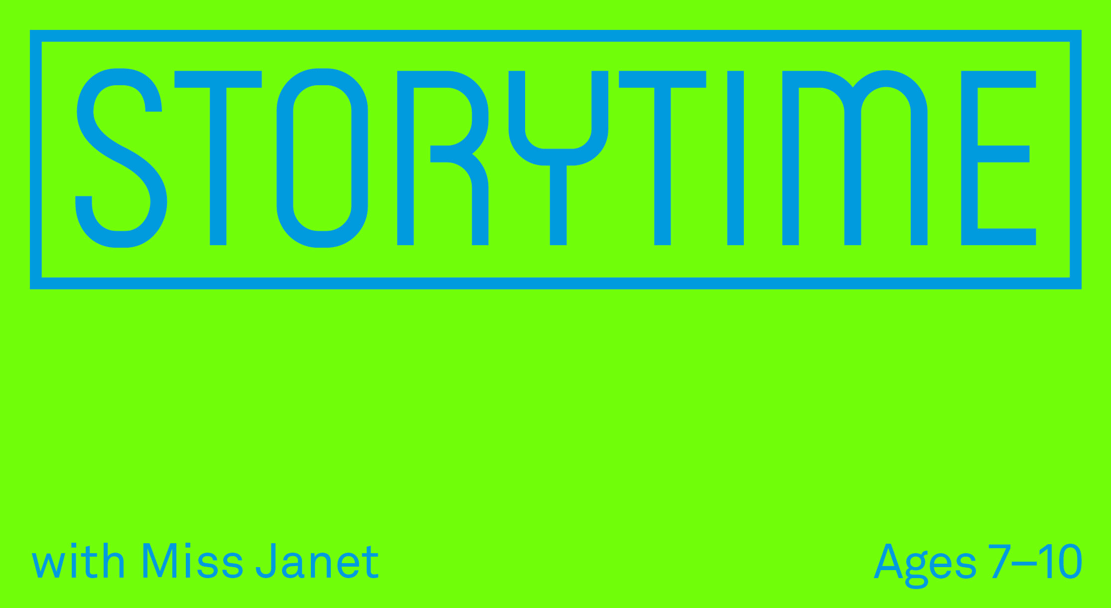 Storytime with Miss Janet